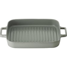 Die Grup Tr 28 cm Dikdörtgen Döküm Grill Tava D-NEOF128G