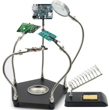 Die Grup Tr Yardım Eden Lehimleme Üçüncü El Lehim Aleti Pcb Tutucu Lehim Demiri Standı, Metal Taban Lehim Için Esnek Metal Kollar, Elektronik Onarım