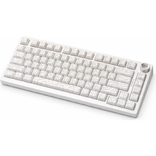 Die Grup Tr White Switch 75% Mekanik Klavye, Rgb Işıklandırma, Bluetooth & Kablolu Bağlantı, Düşük Profil Tuşlar, Alltan Yazılı, Windows ve Mac Uyumluluğu | K81 (Whiteconturlines)