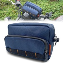 Die Grup Tr Motosiklet Gidon Çantası, Motosiklet Alet Çantası, Koyu Mavi Motosiklet Çantası, Motosiklet Çatal Çantası, 1680D Oxford Kumaş Ön Saklama Aksesuar Çantası Cruiser Softail Dyna Sportsters Için