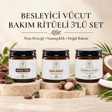Die Grup Tr Besleyici Vücut Bakım Seti – Kakao Yağı, Shea Butter Yağı ve Hindistan Cevizi Yağı 3'lü Set