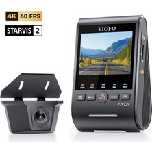 Die Grup Tr A329SW 2 Kameralı Ön+Arka Su Geçirmez 4K 60FPS+2K Sony Starvıs 2 Sensör Gps'li Araç Kamerası
