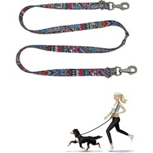 Die Grup Tr Etnik Desenli Hands Free Köpek Tasması, Pembe, Tek Ebat