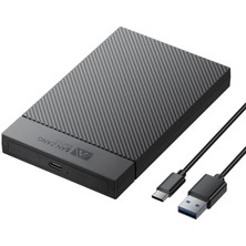 Die Grup Tr 2,5 Inç SSD Muhafaza Usb'den Usb-C'ye Siyah