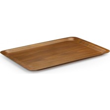 Die Grup Tr Lamine Ahşap Sade Tepsi 2 Adet 27X38 cm Ceviz TF2738SWM