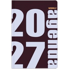 Die Grup Tr 2027 Yılı B5 Haftalık Ajanda 17X24 cm - 12 Aylık Mürdüm
