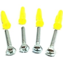 Die Grup Tr 24570 Plastik Dübel + Vida (Yıldız + Anahtar Uç) (100 Adet) (100'LÜ Dübel+Vida)
