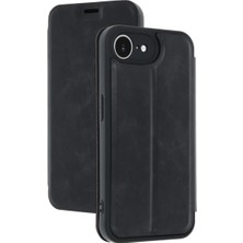 Bezos iPhone Uyumlu, 16E Kılıf Flip Cover - Siyah