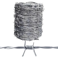 Die Grup Tr Dikenli Tel Makara, Yüksek Galvanizli Çelik, 2,8 mm Çift Ellitze, 100 M Dayanıklı Dikenli Tel, Avlu, Bahçe ve El Işi Projeleri Için