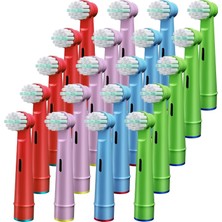 Die Grup Tr 20 Adet Çocuk Diş Fırçası Başlığı Braun Oral B Çocuk Elektrikli Diş Fırçaları ile Uyumlu, Hassas Için Ekstra Yumuşak Kıl