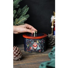 Die Grup Tr Metal Çok Amaçlı Dokulu Saklama Kabı, Dekoratif Saklama Kutusu 14 Cm, Tales Nutcracker (Tales Nutcracker)
