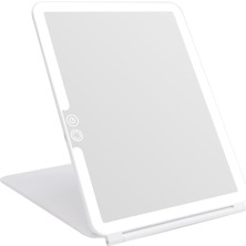 Die Grup Tr Katlanır Işıklı Makyaj Aynası 72 Led'li 3 Renk Işık Modu USB Şarj Edilebilir 1800MA Piller Taşınabilir Ultra Ince Kompakt Makyaj Aynası Kısılabilir Seyahat Aynası