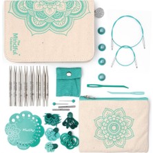 Die Grup Tr The Mindful Collection The Kindness Set Değiştirilebilir Paslanmaz Çelik Iğneler 10 Cm, Mavi Yeşil ve Ekru, KP36311