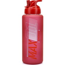 Die Grup Tr Büyük Su Matarası Tritan Pipetli Su Şişesi Max Spor Matarası Suluğu Bpasız 1000 ml Kırmızı 0112
