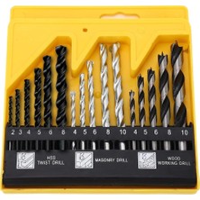 Die Grup Tr Keneth 16 Parça Ahşap-Metal-Beton Matkap Ucu Seti (Pointteq Sprial Yeni Teknoloji) 16PCS Drill Bit