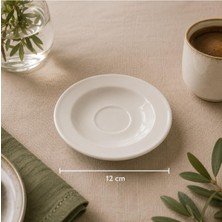 Die Grup Tr Core Porselen Kahve Fincan Tabağı, Beyaz, Minimalist, Iç Mekan Kullanımı Için, 12 cm