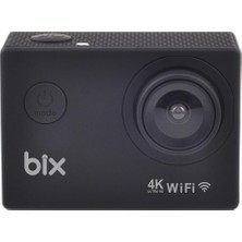 Die Grup Tr Pulse 2 Wi-Fi 4K 30FPS Aksiyon Kamerası 20 Mp Web Kamera Modlu 30 Metre Su Geçirmez Kılıflı Bisiklet Motosiklet Vlog Kamerası Siyah (Siyah)