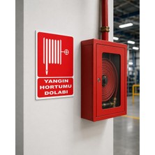 Die Grup Tr Iş Güvenliği Uyarı Levhası Yangın Hortumu Dolabı Beyaz 33 x 42 KARBONNM2137