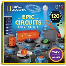 Die Grup Tr National Geographic Circuit Maker Kit - 120 Elektrik Devresi Projeli Çocuklar Için Elektronik Kiti, Elektrikli Devre Stem Oyuncak, Elektronik Projeler, Çocuklar Için Elektrik Devre Seti, Elektrik K