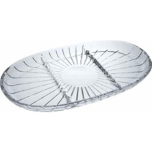 Die Grup Tr Paşabahçe Elegant Bölmeli Oval Tabak 163X278 mm 000-SEFFAF 1 Ofset Hediyelik Kutu 6 Paşabahce