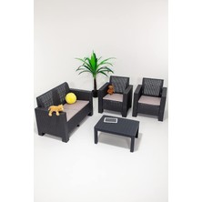 Die Grup Tr Aksu 2+1+1+S Balkon&teras Bahçe Mobilyası/antrasit