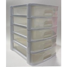 Die Grup Tr Şeffaf Raflı 5 Katlı Evrak Dosya Hırdavat Çekmecesi 35X26 H:39CM A4 Dosya Kağıdı ve Dosyalara Rahat