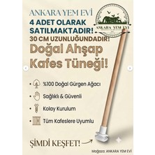 Die Grup Tr Plastik Başlıklı 30 cm Gürgen Kafes Tüneği, 4 Adet