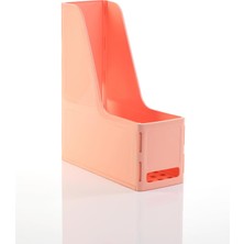 Die Grup Tr Ops Mg 101 A4 Plastik Dikey Geniş Kutu Klasör Magazinlik, Pastel Turuncu