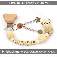 Die Grup Tr Isimli Bebek Emzik Zinciri ve Iki Isimli Anahtarlık Seti