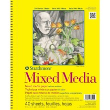 Die Grup Tr 300 Serisi Karışık Ortam Kağıt Pedi, Yan Tel Ciltli, 9X12 Inç, 40 Yaprak (117 LB/190 G) - Yetişkinler ve Öğrenciler Için Sanatçı Kağıdı - Suluboya, Guaj, Grafit, Mürekkep, Kalem, Marker