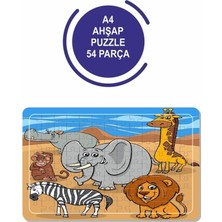 Die Grup Tr Lipyos Sevimli Hayvanlar 54 Parça Ahşap Puzzle A41204