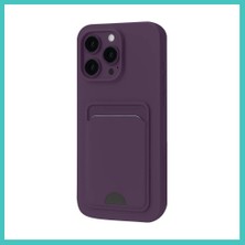 Ny Joy iPhone 16 Pro Uyumlu Kılıf Kelvin Kartvizitli Silikon - Derin Mor Nyjoybz