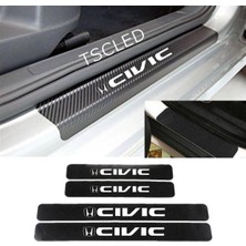 Die Grup Tr Civic Karbon Kapı Eşiği Kaplama Sticker 4'lü Set Siyah, KARBONN71