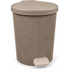 Die Grup Tr 25 Litre Pedallı Çöp Kovası Çıkarılabilir Iç Kovalı - 37X30 Cm, Kahve