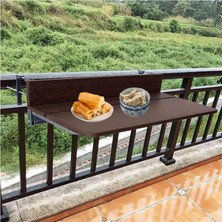 Die Grup Tr Katlanır Balkon Masası, Korkuluk Için, Dış Mekan Veranda, Bar Masası, Yerden Tasarruf Sağlayan Çiçek Standı, Bahçe Güverte Masası (27 cm x 60 Cm) - Balkon ve Teras Için Mükemmel