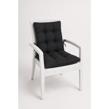 Die Grup Tr 45X80 cm Sandalye Minderi ve Yer Minderi, Kapitone Düğmeli Çok Amaçlı Bahçe ve Balkon Koltuk Minderi, Konforlu Ev Tekstili