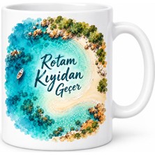 Nexora Living Kıyı Rotası Tasarımlı Porselen Kupa - Model 464 Nxrlvng