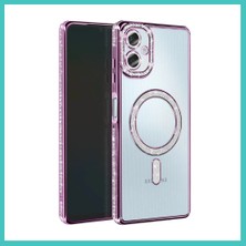 Ny Joy Samsung Galaxy A06 Uyumlu Joke Simli Magneticsafe Kılıf - Derin Mor Nyjoybz