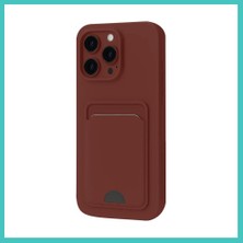 Ny Joy iPhone 16 Pro Max Uyumlu Kılıf Kelvin Kartvizitli Silikon - Bordo Nyjoybz