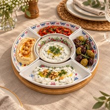 Easy Life Collection's Bambu Tepsili Porselen Meze Seti