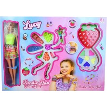 Kaia Life LMN216 Kutulu Çilekli Makyaj ve Takı Set Bebek-Lim