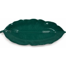 Easy Life Collection's  Yeşil Porselen Servis Tabağı - 47 x 19 cm