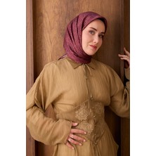Silk Home Twill Ipek Eşarp Monokromatik Vişne Çürüğü