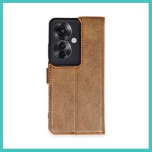 Ny Joy Reno 11F Uyumlu Kılıf Trend S Plus Kapaklı Kılıf - Taba Nyjoybz