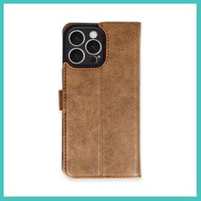 Ny Joy iPhone 16 Pro Max Uyumlu Kılıf Trend S Plus Kapaklı Kılıf - Taba Nyjoybz