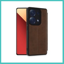 Ny Joy Redmi Note 13 Pro 4g Uyumlu Kılıf Flip Cover - Taba Nyjoybz