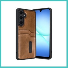 Ny Joy Samsung Galaxy A17 5g Uyumlu Sara Kartvizitli Deri Kılıf - Taba Nyjoybz