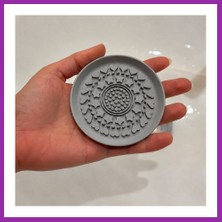 Bezos 3D Baskı Makyaj Fırçası Temizleme Pedi - Desenli Aparat-Gri BEZ10