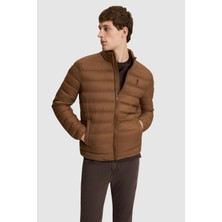 U.S. Polo Assn. Erkek Kahverengi Dik Yaka Fermuarlı Cepli Mont 50328185-VR134