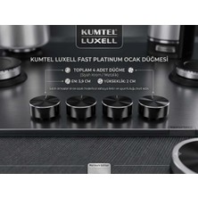 Kumtel Luxell Platınom Ocak Düğmesi Siyah